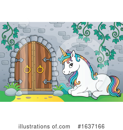 Royalty-Free (RF) Unicorn Clipart Illustration by visekart - Stock Sample #1637166