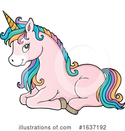 Royalty-Free (RF) Unicorn Clipart Illustration by visekart - Stock Sample #1637192