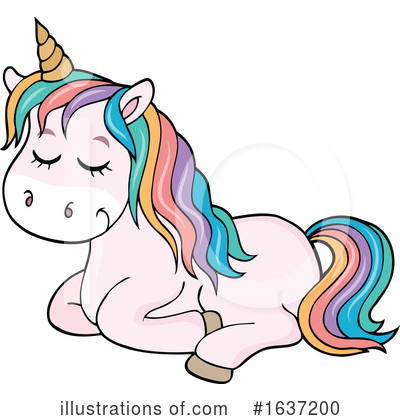 Royalty-Free (RF) Unicorn Clipart Illustration by visekart - Stock Sample #1637200