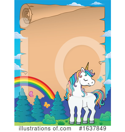 Royalty-Free (RF) Unicorn Clipart Illustration by visekart - Stock Sample #1637849