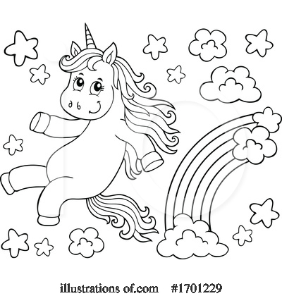 Royalty-Free (RF) Unicorn Clipart Illustration by visekart - Stock Sample #1701229