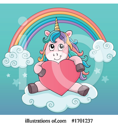Royalty-Free (RF) Unicorn Clipart Illustration by visekart - Stock Sample #1701237