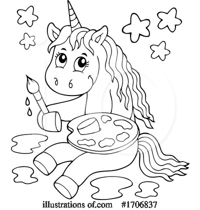 Royalty-Free (RF) Unicorn Clipart Illustration by visekart - Stock Sample #1706837