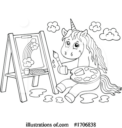 Royalty-Free (RF) Unicorn Clipart Illustration by visekart - Stock Sample #1706838