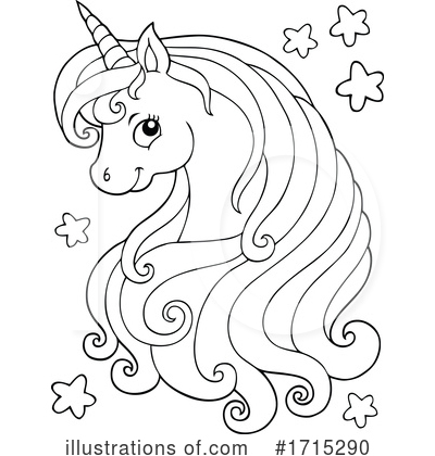 Royalty-Free (RF) Unicorn Clipart Illustration by visekart - Stock Sample #1715290