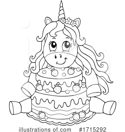Royalty-Free (RF) Unicorn Clipart Illustration by visekart - Stock Sample #1715292