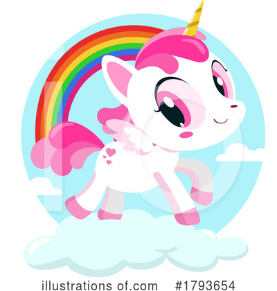 Royalty-Free (RF) Unicorn Clipart Illustration by Hit Toon - Stock Sample #1793654