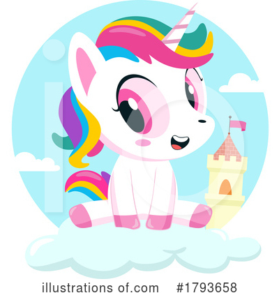 Royalty-Free (RF) Unicorn Clipart Illustration by Hit Toon - Stock Sample #1793658
