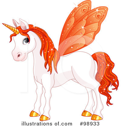 Royalty-Free (RF) Unicorn Clipart Illustration by Pushkin - Stock Sample #98933