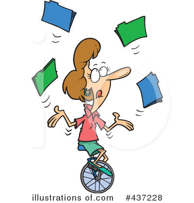 Royalty-Free (RF) Unicycle Clipart Illustration by toonaday - Stock Sample #437228