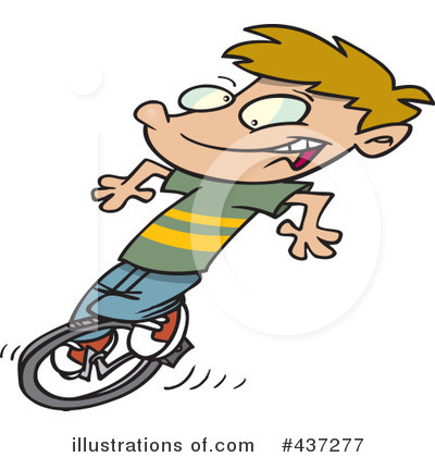 Royalty-Free (RF) Unicycle Clipart Illustration by toonaday - Stock Sample #437277