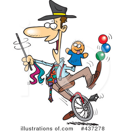 Royalty-Free (RF) Unicycle Clipart Illustration by toonaday - Stock Sample #437278