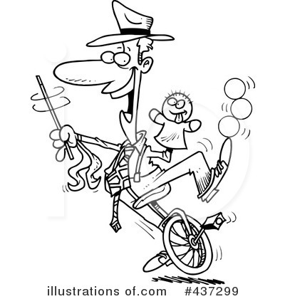 Royalty-Free (RF) Unicycle Clipart Illustration by toonaday - Stock Sample #437299
