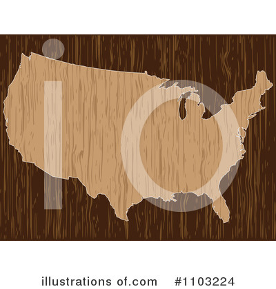 Usa Map Clipart #1103224 by Andrei Marincas