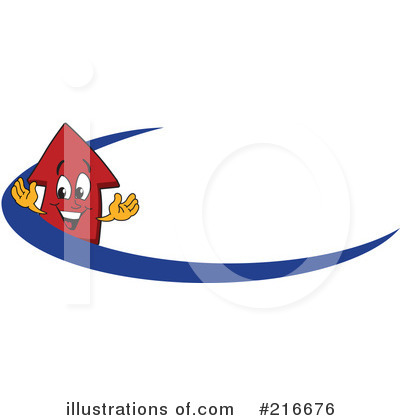 Up Arrow Mascot Clipart #216676 by Mascot Junction