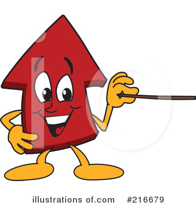 Royalty-Free (RF) Up Arrow Mascot Clipart Illustration by Mascot Junction - Stock Sample #216679