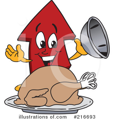 Royalty-Free (RF) Up Arrow Mascot Clipart Illustration by Mascot Junction - Stock Sample #216693
