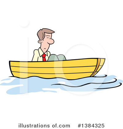 Royalty-Free (RF) Up The Creek Without A Paddle Clipart Illustration by Johnny Sajem - Stock Sample #1384325