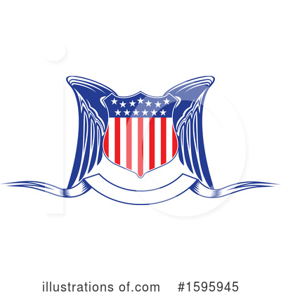 American Flag Clipart #1595945 by Vector Tradition SM