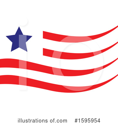 American Flag Clipart #1595954 by Vector Tradition SM