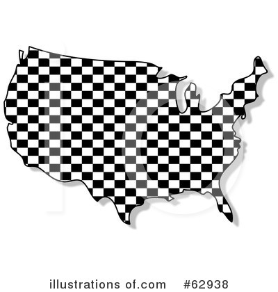 Royalty-Free (RF) Usa Map Clipart Illustration by djart - Stock Sample #62938