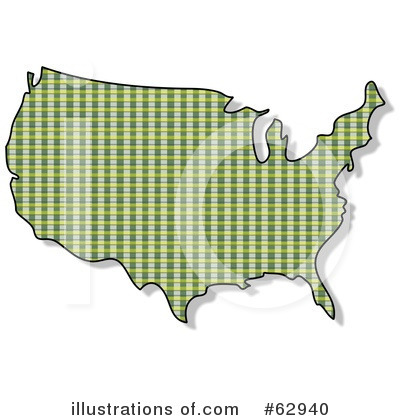 Royalty-Free (RF) Usa Map Clipart Illustration by djart - Stock Sample #62940