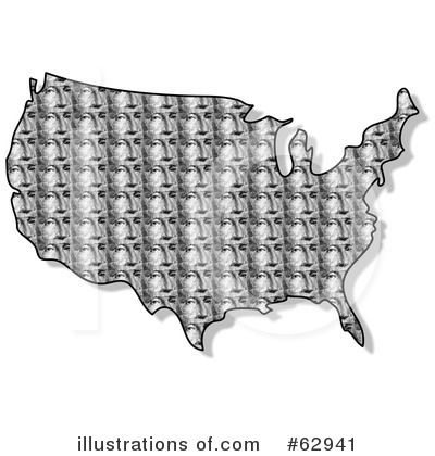 Royalty-Free (RF) Usa Map Clipart Illustration by djart - Stock Sample #62941