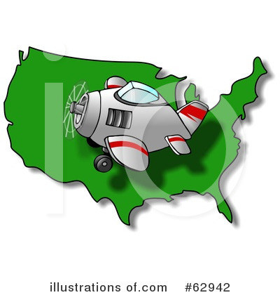 Royalty-Free (RF) Usa Map Clipart Illustration by djart - Stock Sample #62942