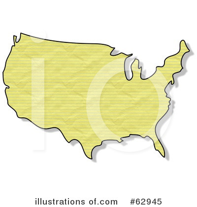 Royalty-Free (RF) Usa Map Clipart Illustration by djart - Stock Sample #62945