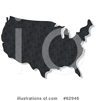Royalty-Free (RF) Usa Map Clipart Illustration by djart - Stock Sample #62946