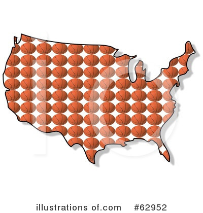 Royalty-Free (RF) Usa Map Clipart Illustration by djart - Stock Sample #62952