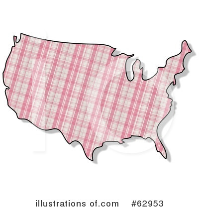 Royalty-Free (RF) Usa Map Clipart Illustration by djart - Stock Sample #62953