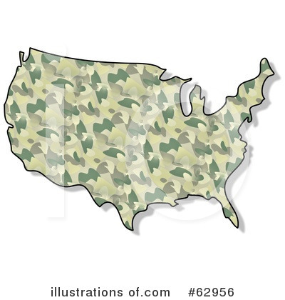 Royalty-Free (RF) Usa Map Clipart Illustration by djart - Stock Sample #62956