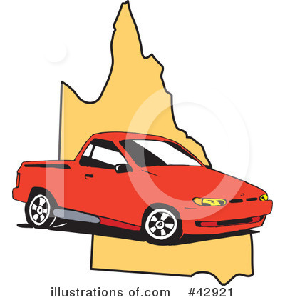 Royalty-Free (RF) Ute Clipart Illustration by Dennis Holmes Designs - Stock Sample #42921