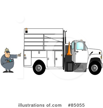 Royalty-Free (RF) Utility Truck Clipart Illustration by djart - Stock Sample #85055