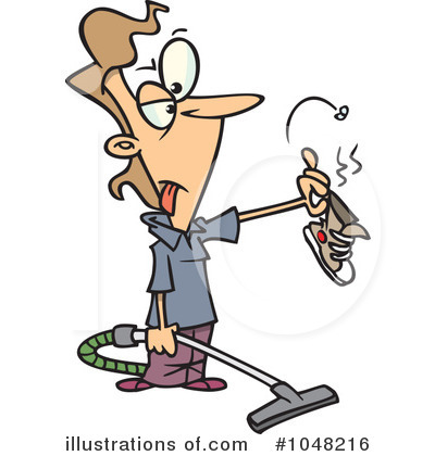 Vacuuming Clipart #1048216 by toonaday