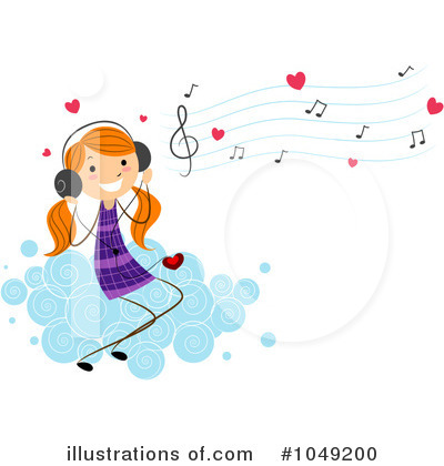 Listening To Music Clipart #1049200 by BNP Design Studio