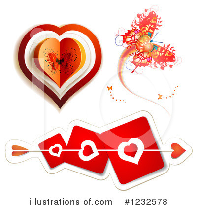 Royalty-Free (RF) Valentine Clipart Illustration by merlinul - Stock Sample #1232578