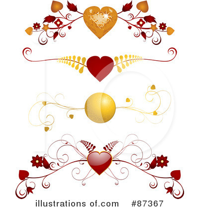 Royalty-Free (RF) Valentine Site Header Clipart Illustration by elaineitalia - Stock Sample #87367
