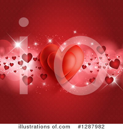 Valentines Day Background Clipart #1287982 by KJ Pargeter