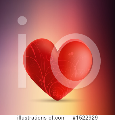 Floral Heart Clipart #1522929 by KJ Pargeter