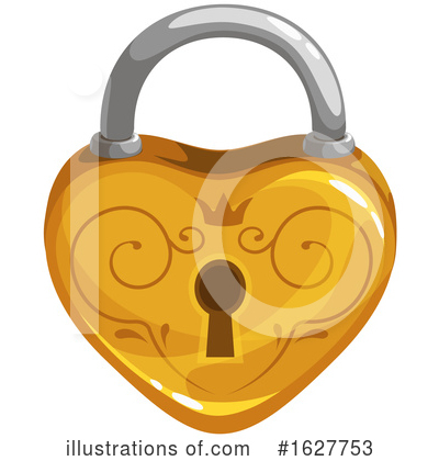 Heart Padlock Clipart #1627753 by Vector Tradition SM