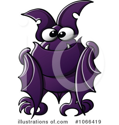 Royalty-Free (RF) Vampire Bat Clipart Illustration by Zooco - Stock Sample #1066419