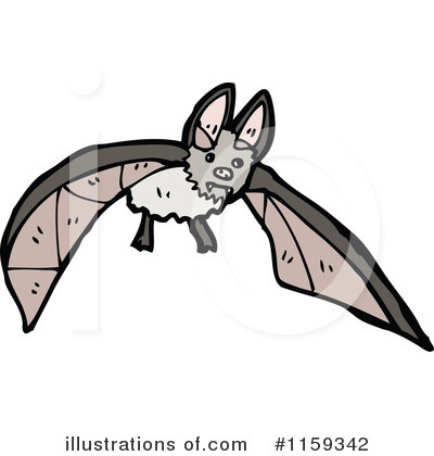 Flying Bat Clipart #1159342 by lineartestpilot