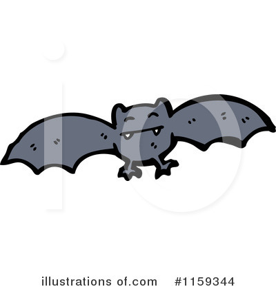 Flying Bat Clipart #1159344 by lineartestpilot