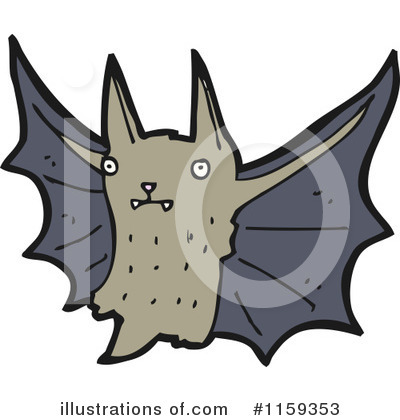 Flying Bat Clipart #1159353 by lineartestpilot