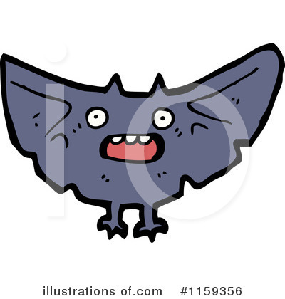 Royalty-Free (RF) Vampire Bat Clipart Illustration by lineartestpilot - Stock Sample #1159356