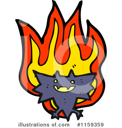 Royalty-Free (RF) Vampire Bat Clipart Illustration by lineartestpilot - Stock Sample #1159359