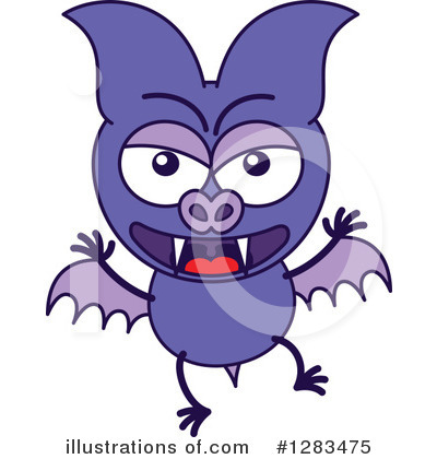 Flying Bat Clipart #1283475 by Zooco