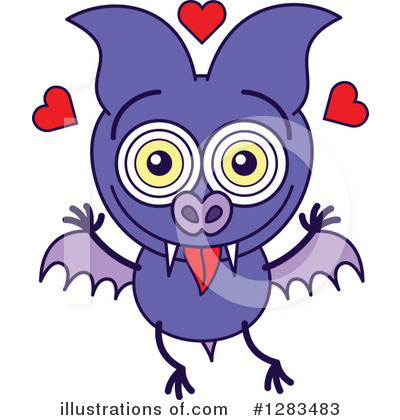 Flying Bat Clipart #1283483 by Zooco